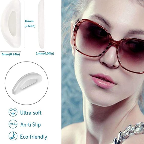 Eyeglass Nose Pads - 11 Pairs (Clear) - Picture 2 of 7